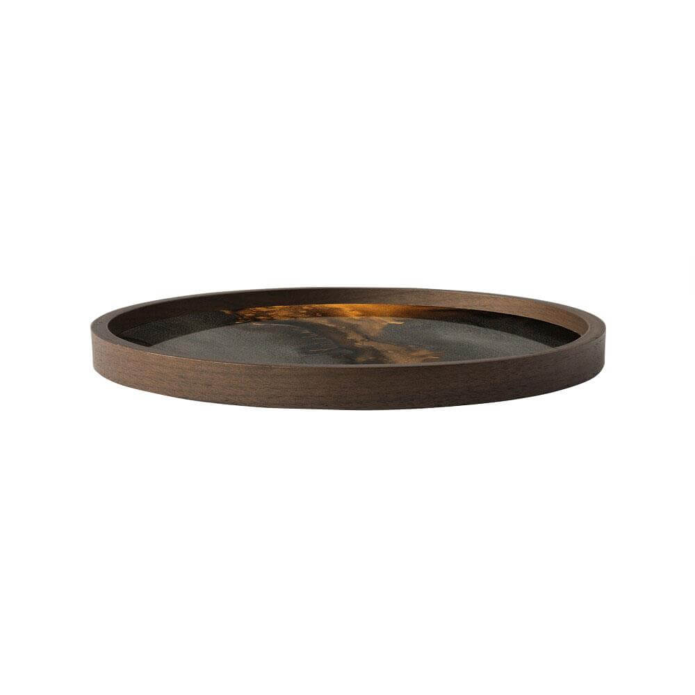 Ethnicraft Bronze Organic Glass Valet Tray